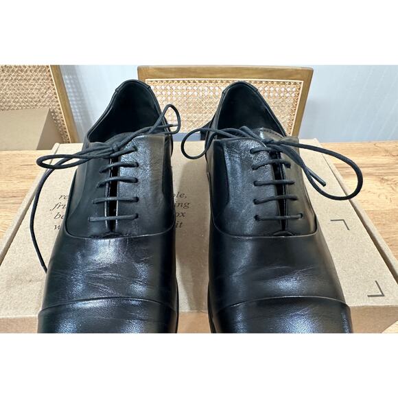 Massimo Matteo Oxford Cap Toe Ball Classic Dress Shoe Black Leather Size 8 NWOB main image 10